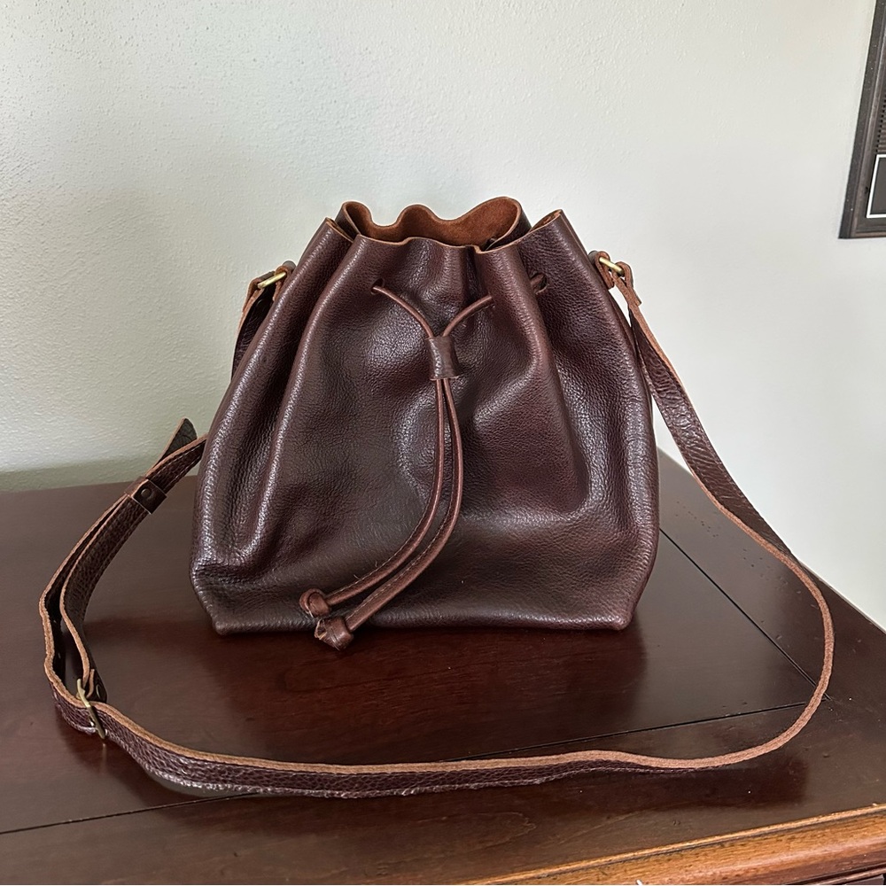 Portland Leather Bucket Bag
